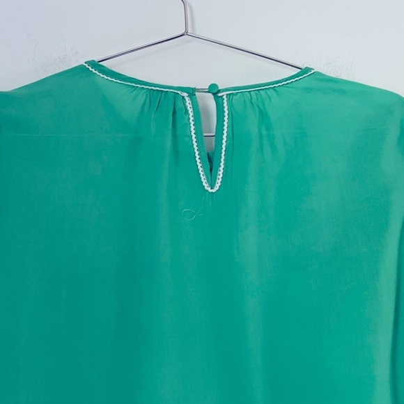 Anthropologie Bl^nk London Sunshine Peasant Lace Embroidery Vibrant Blouse Chic - Picture 12 of 15